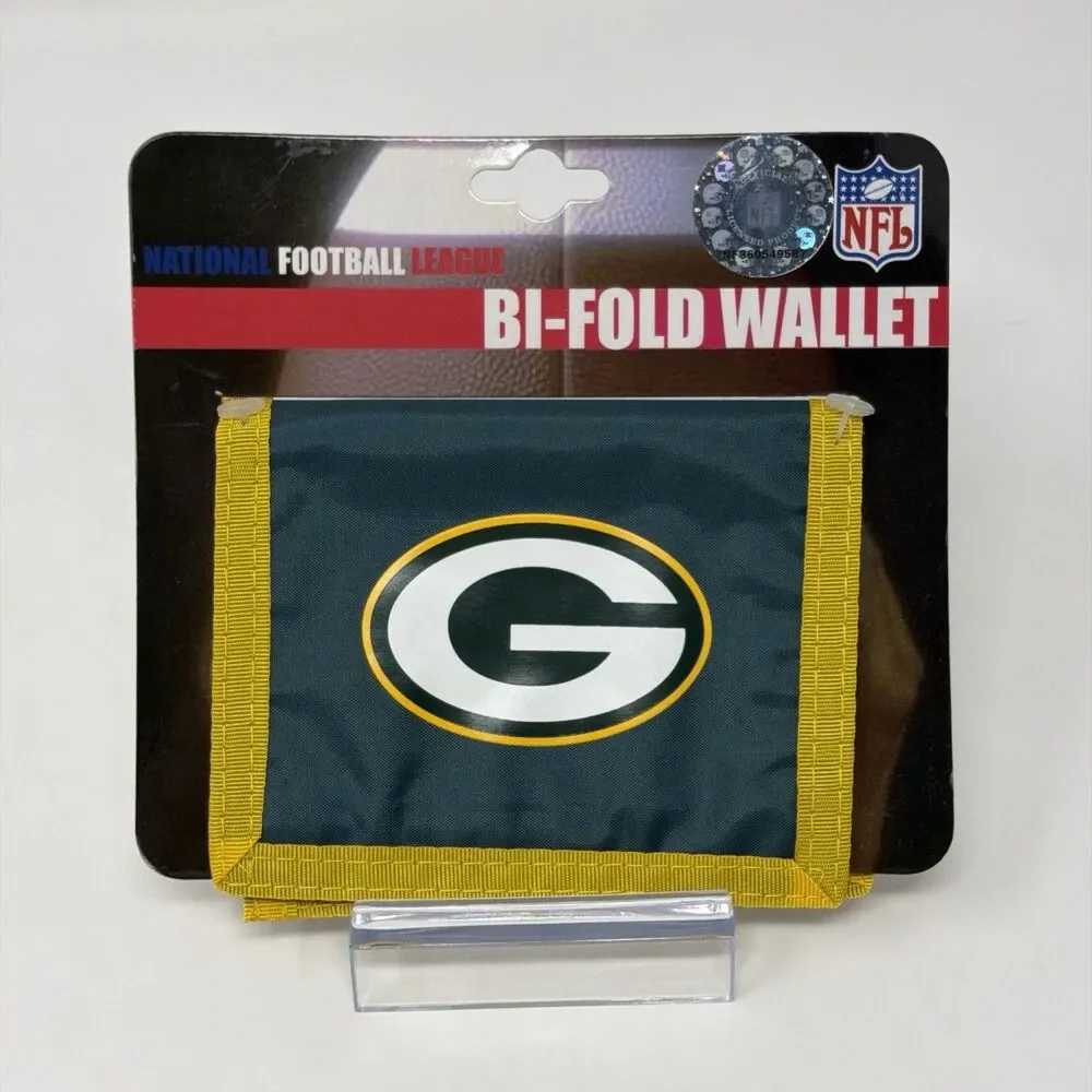 Green Bay Packers NFL Bi-Fold Wallet Nylon New w/ Tags Licensed